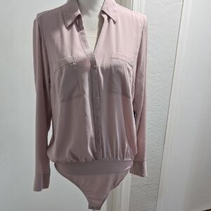 Express Blush Button-Down Bodysuit